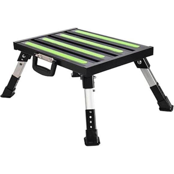 Wheels Safety RV Steps, Step Stool Folding Platform Step with Durable Feet - Picture 7 of 7